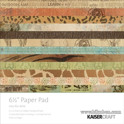 KaiserCraft - Into the Wild - 6,5"x6,5" Paper Pad 