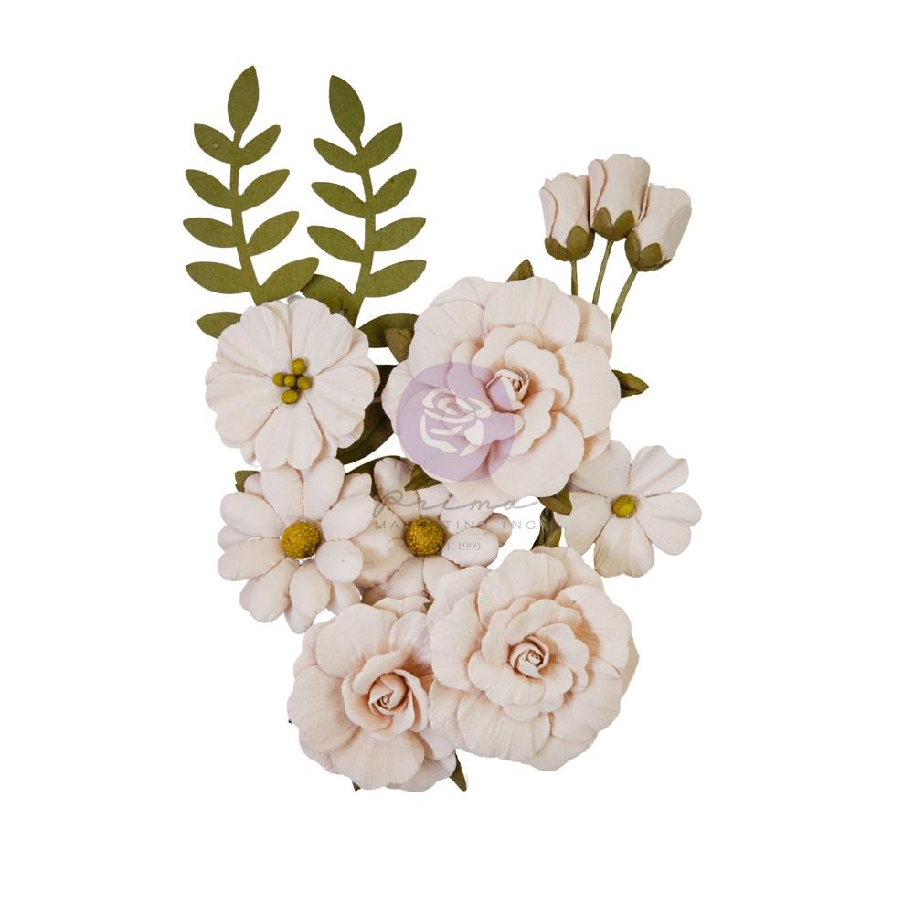 Prima - Farm Sweet Farm - Paper Flowers - Porcelain
