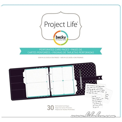 American Crafts - Project Life Planner - Perforated Grid Cards