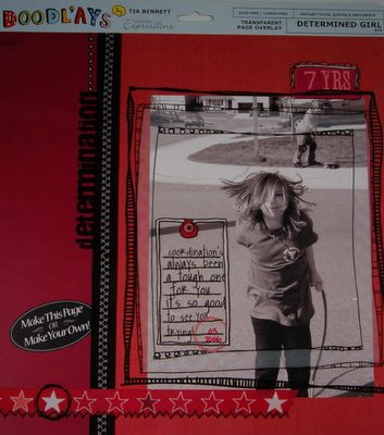 Creative Expressions: Determined Girl Overlay   12 x 12"