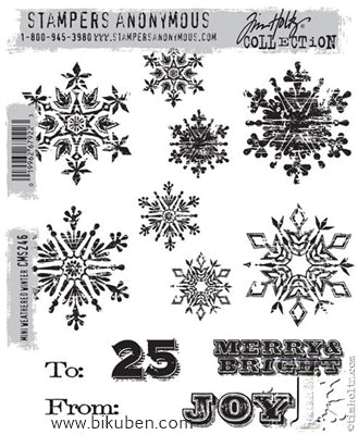Tim Holtz Collection - Mini Weathered Winter - Stamps