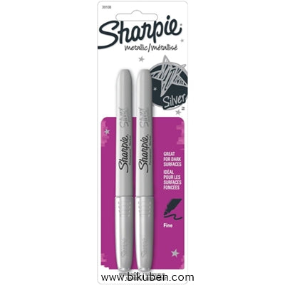 Sharpie - Silver Metallic - Fine tip 2pk Marker