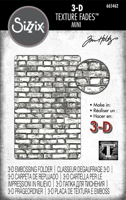 Tim Holtz Alterations - Texture Fades - 3D Embossing Folder - Mini Brickwork