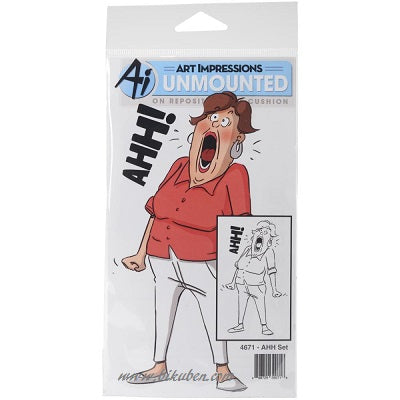 Art Impression - Cling Mounted - Ahhh - People Stamp Set