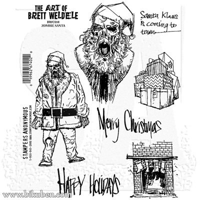 Brett Weldele Collection - Cling Stamp - Zombie Santa