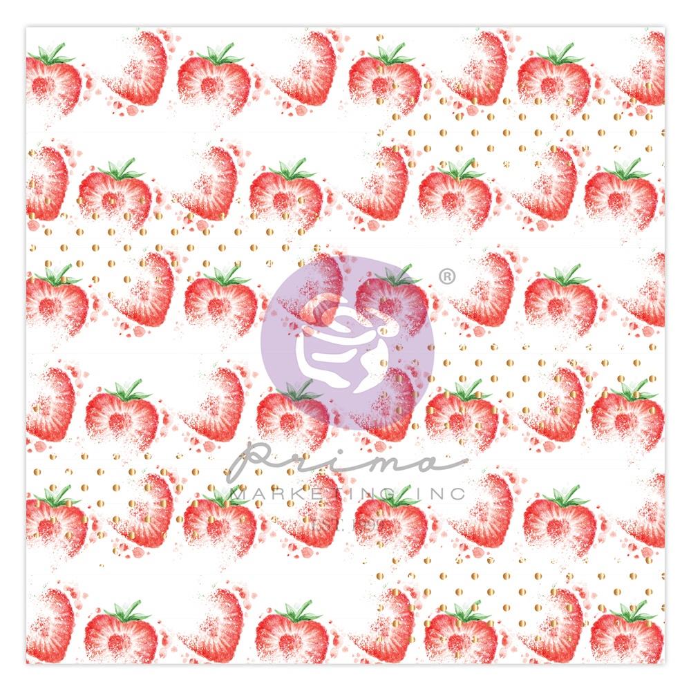 Prima - Strawberry Milkshake - Acetate with foil details -   12x12"