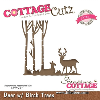 Cottagecutz - Deer with Birch Trees Dies