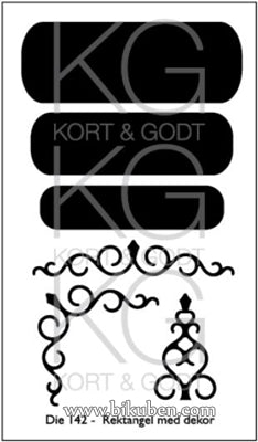 Kort & Godt - Dies - Rektangel med Dekor