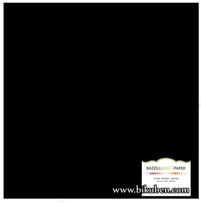 Bazzill - Foam Sheets/mosegummi med lim bakside - Black 12x12"