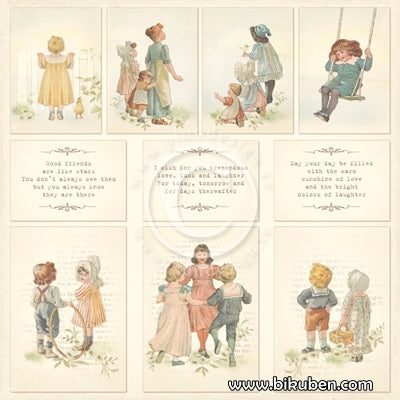 Pion Design - Images from the Past - Grandma's School Book  12x12"