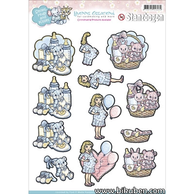 Yvonne Creations - 3D Punchout Sheet - Smiles & Hugs 2