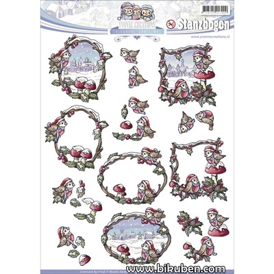 Yvonne Creations - 3D Punchout Sheet - Colorful Christmas 