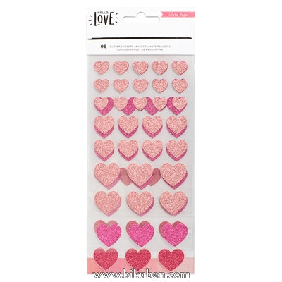 Crate Paper - Hello Love - Glitter Stickers 
