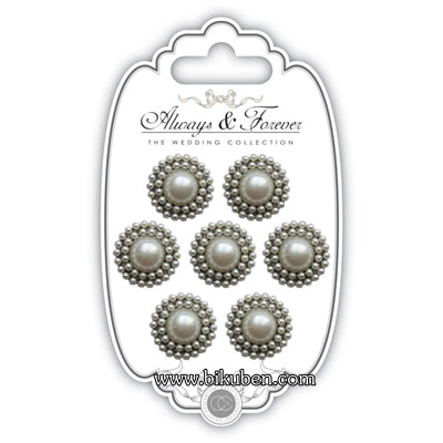 Craft Consortium - Always & Forever - Pearl double Circle Embellishment 