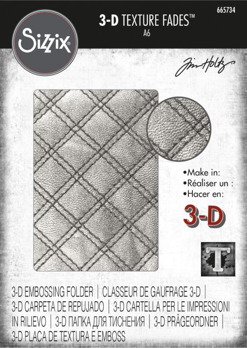 Tim Holtz Alterations - Texture Fades Embossing Folder - 3D - Quilted