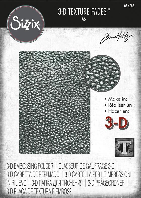 Tim Holtz Alterations - Texture Fades Embossig Folder - 3D - Cracked Leather