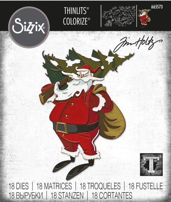 Sizzix - Tim Holtz Alterations - Thinlits - Woodland Santa