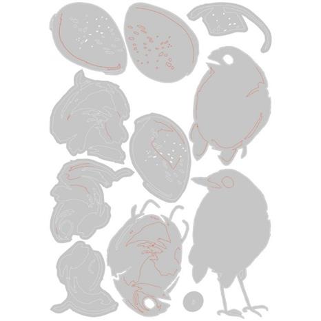 Sizzix - Tim Holtz Alterations - Thinlits Colorize - Bird & Egg