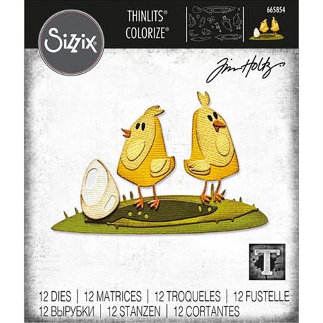 Sizzix - Tim Holtz Alterations - Thinlits Colorize - Chicks
