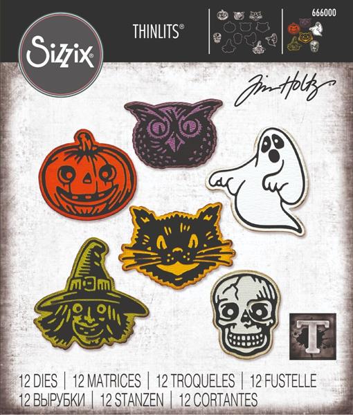 Sizzix - Tim Holtz - Thinlits  - Retro Halloween