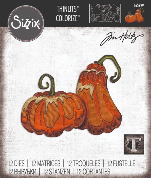 Sizzix - Tim Holtz  - Thinlits - Colorize - Pumpkin Duo