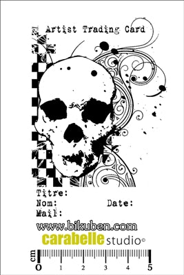 Carabelle - Cling Stamps - ATC Skull 