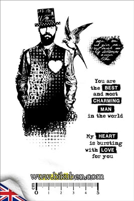 Carabelle - Cling Stamps A6 - Man and Bird