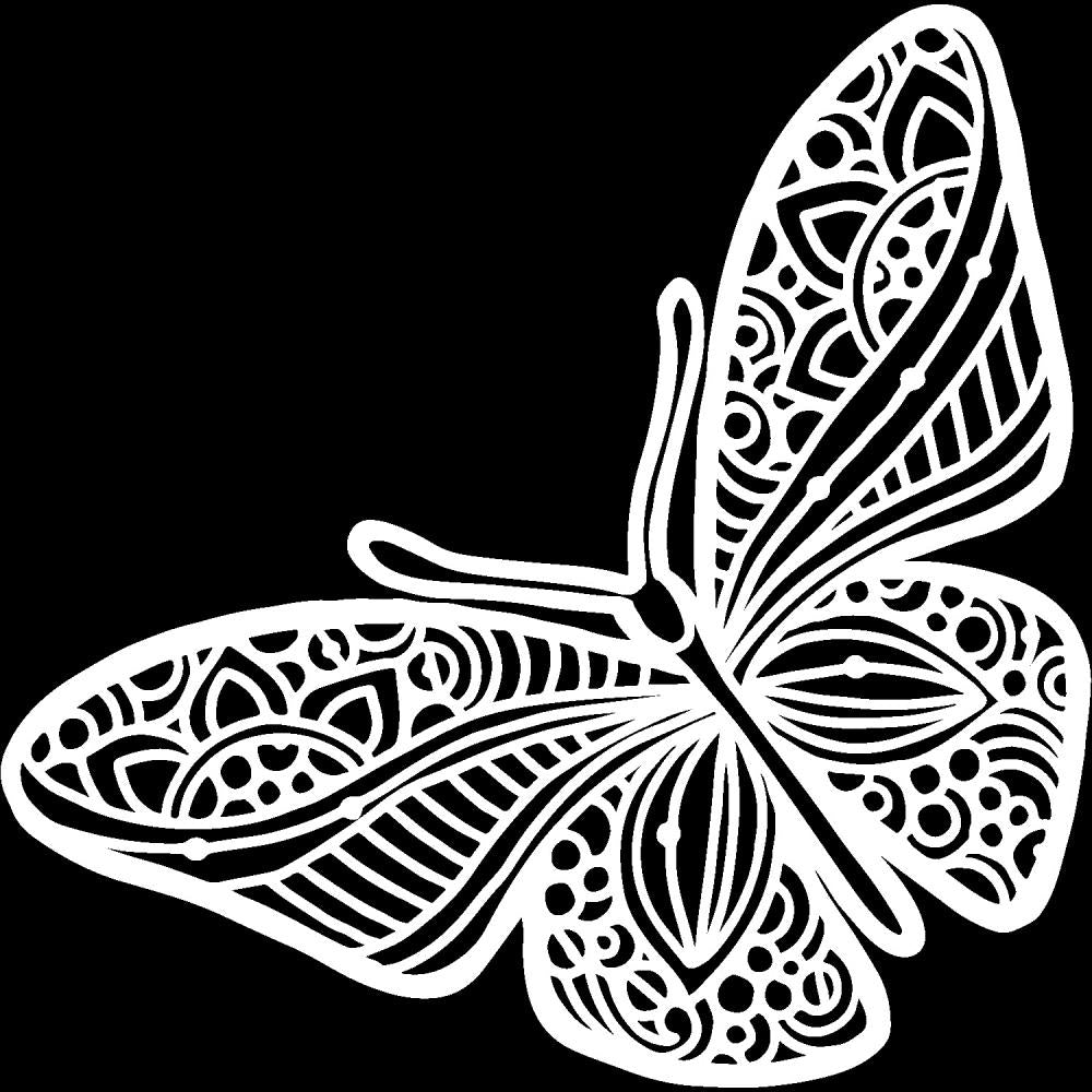 Crafters Workshop - Stencil - Joy Butterfly  -  6 x 6"