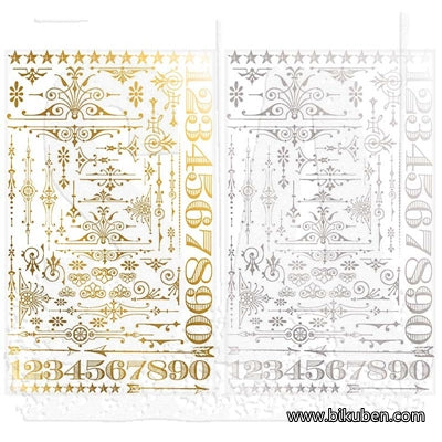 Tim Holtz Ideaology - Remnant Rubons - Gilded Accents