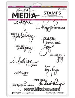 Ranger - Dina Wakley - Media Stamps - Just What to Say 