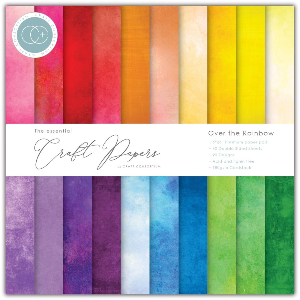 Craft Consortium - Over the Rainbow - Paper Pad  6 x 6"
