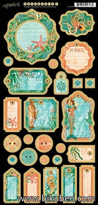 Graphic45 - Voyage Beneath the Sea - Journaling Chipboard