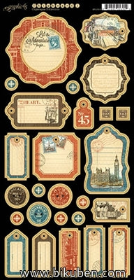 Graphic45 - Cityscapes - Journaling Chipboard