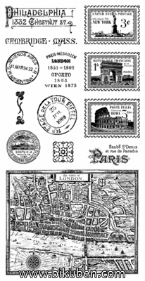 Graphic45 - Cityscapes - Cling Stamps 2