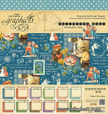 Graphic45 - Children's Hour - 8x8" Calendar Paper Pad