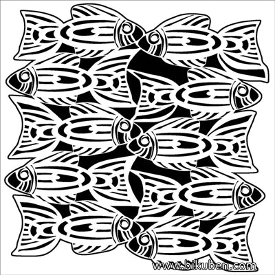 The Crafter's Workshop - Tribal Fish  6x6"