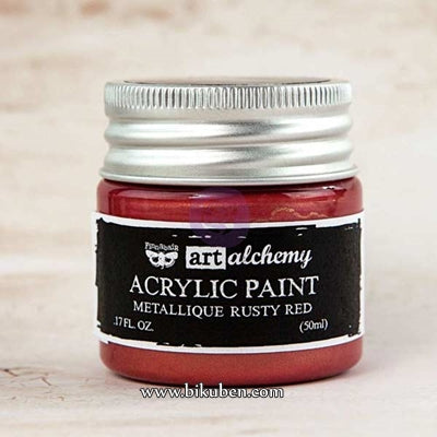 Prima - Art Alchemy by Finnabair - Acrylic Paints - Metallique Rusty Red