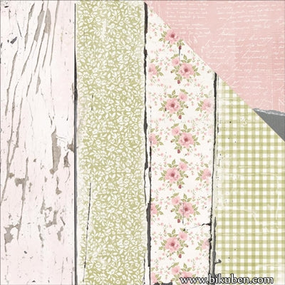 KaiserCraft - Cottage Rose - Weatherboards 12x12" 