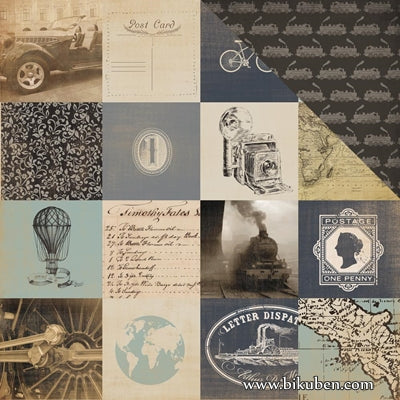 Carta Bella - Old World Travel - 3x3" Journaling Cards 12x12"