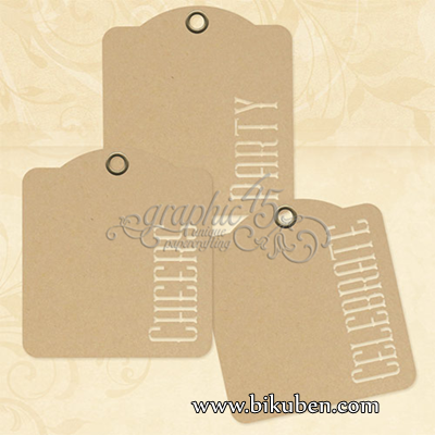 Graphic45 - Tag - Cheers, Party, Celebrate - Kraft 