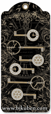 Graphic45 - Shabbychic - Metal Clock Keys 