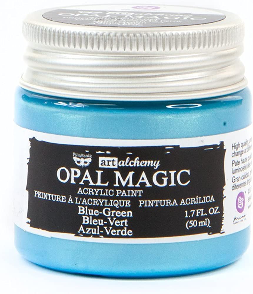 Prima - Art Alchemy by Finnabair - Acrylic Paints - Opal Magic - Blue-Green