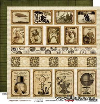 Scrapberry's - Mechanical Illusions - Punched Card 12x12"