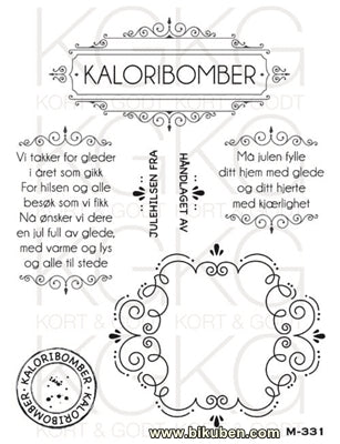 Kort & Godt - Clearstamps  Medium Plate - Kaloribomber