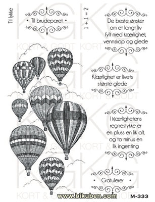 Kort & Godt - Clearstamps  Medium Plate - Luftballonger