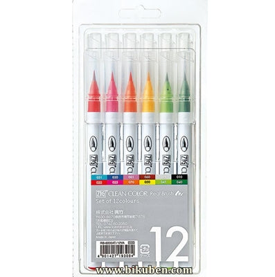 Zig - Clean Color Real Brush Markers - 12pk