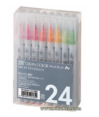 Zig - Clean Color Real Brush Markers - 24pk