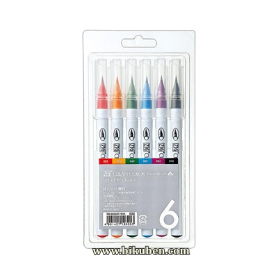 Zig - Clean Color Real Brush Markers - 6pk