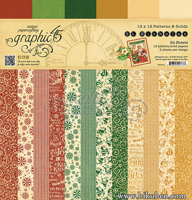 Graphic45 - St. Nicholas - Patterens & Solids 12x12" Paper Pad