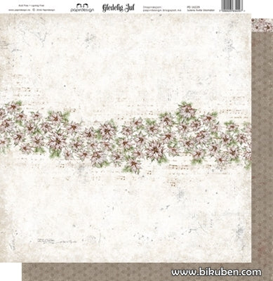 Papirdesign - Gledelig Jul - Julens Hvite Blomster 12x12"